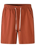 Men's Plus Size Casual Elastic Waist Drawstring Shorts