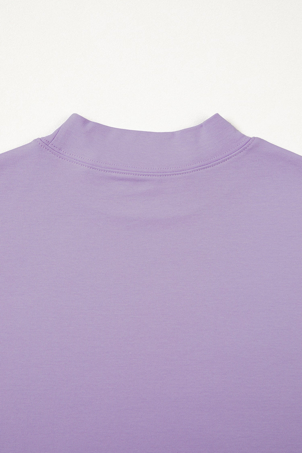 Sachet Pink Solid Color High Neck Oversize Tee