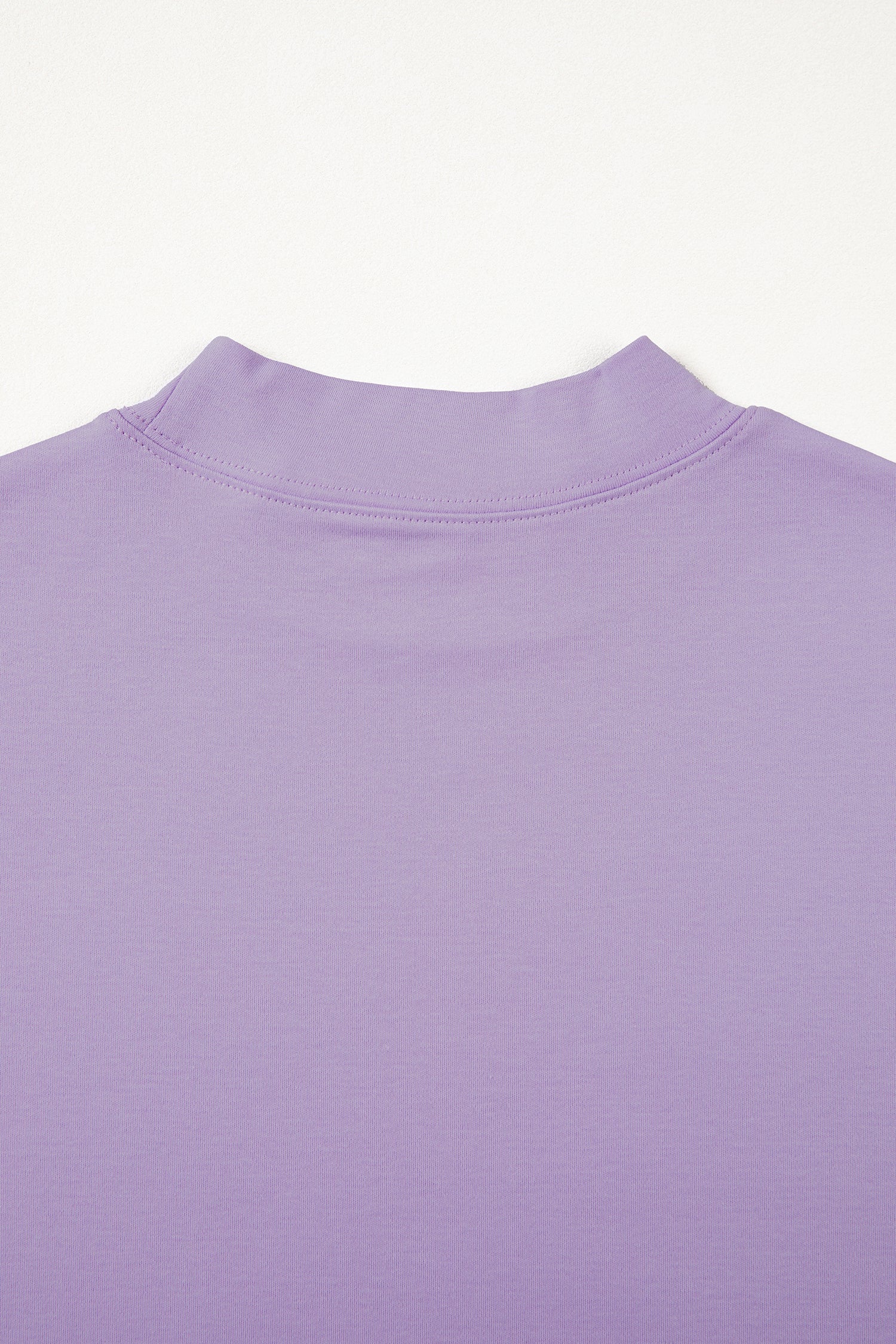 Sachet Pink Solid Color High Neck Oversize Tee