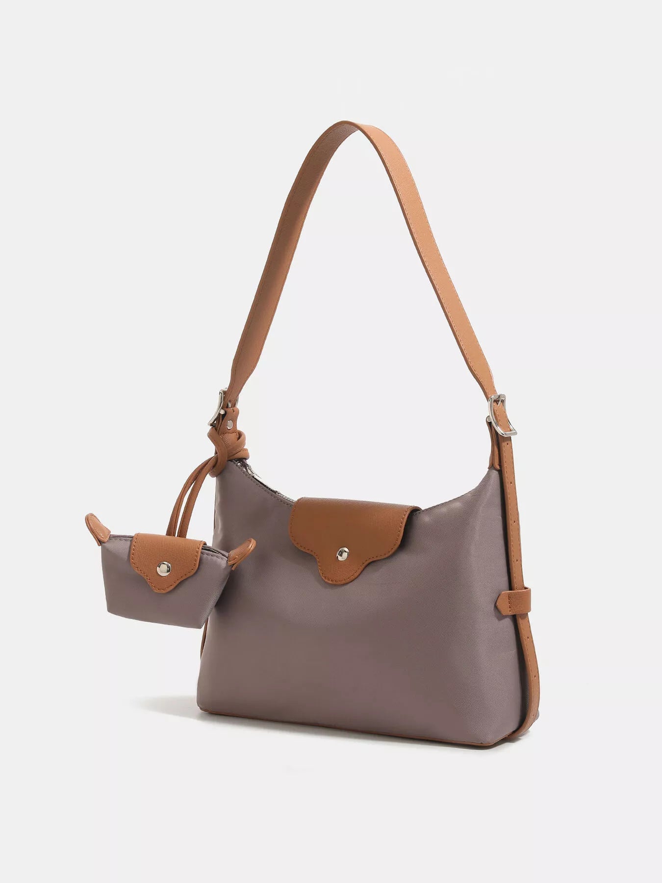 Nylon Hobo Shoulder Bag with Coin Purse