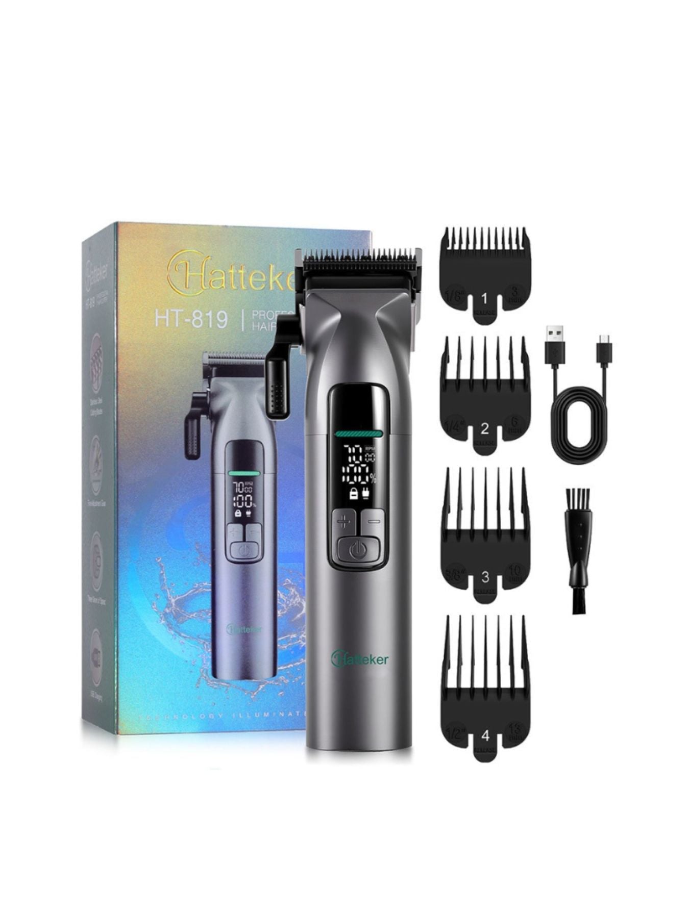 Cordless Hair Clipper with LED Display