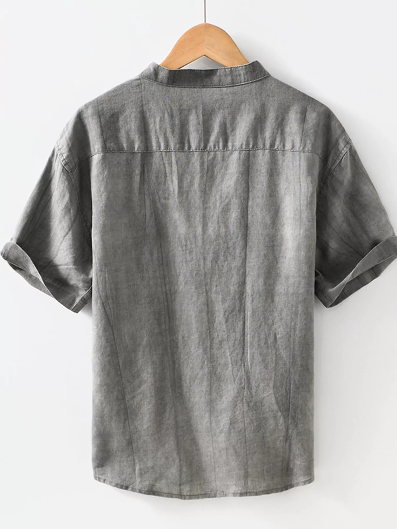 Men's Plus Size Casual Button Up Short Sleeve Shirt