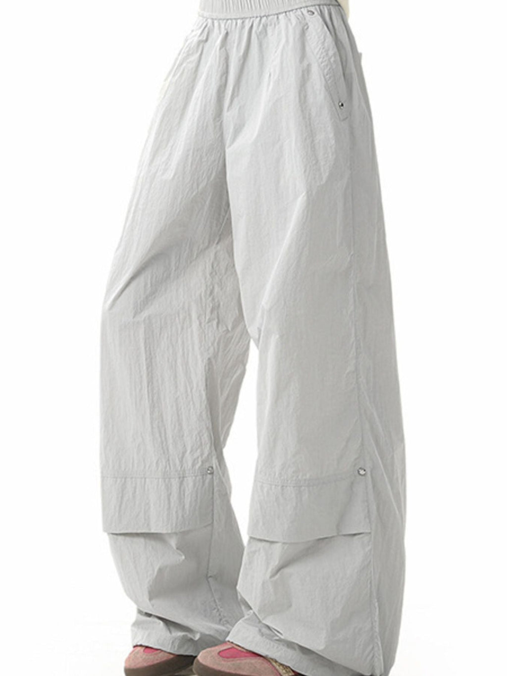 Men's Plus Size Lightweight Wide Leg Cargo Pants