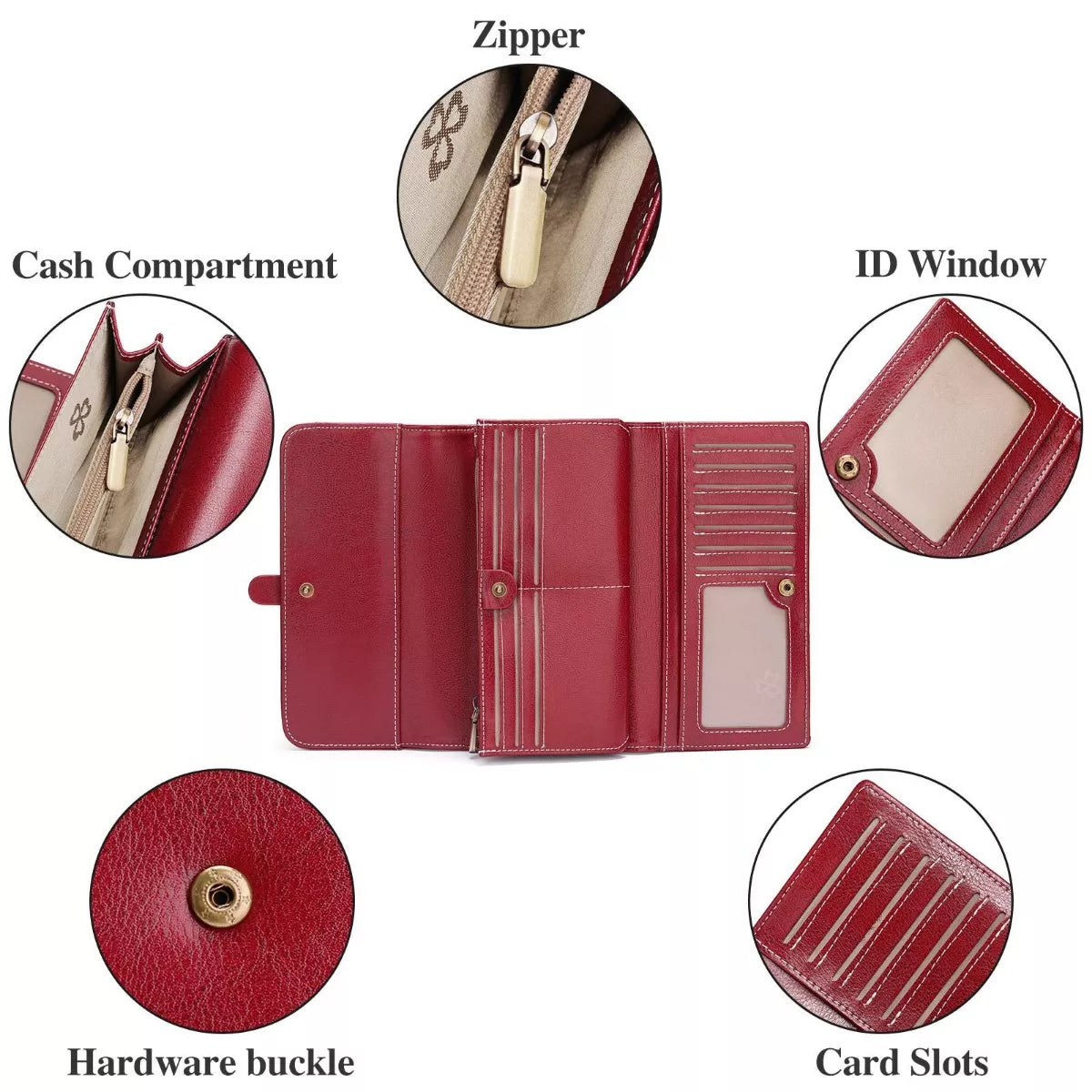 Leather Long Wallet