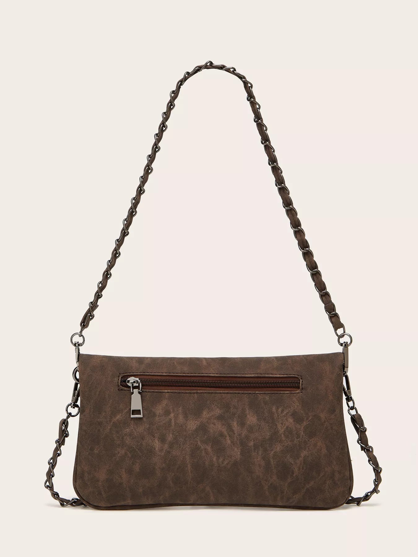 PU Leather Chain Strap Shoulder Bag