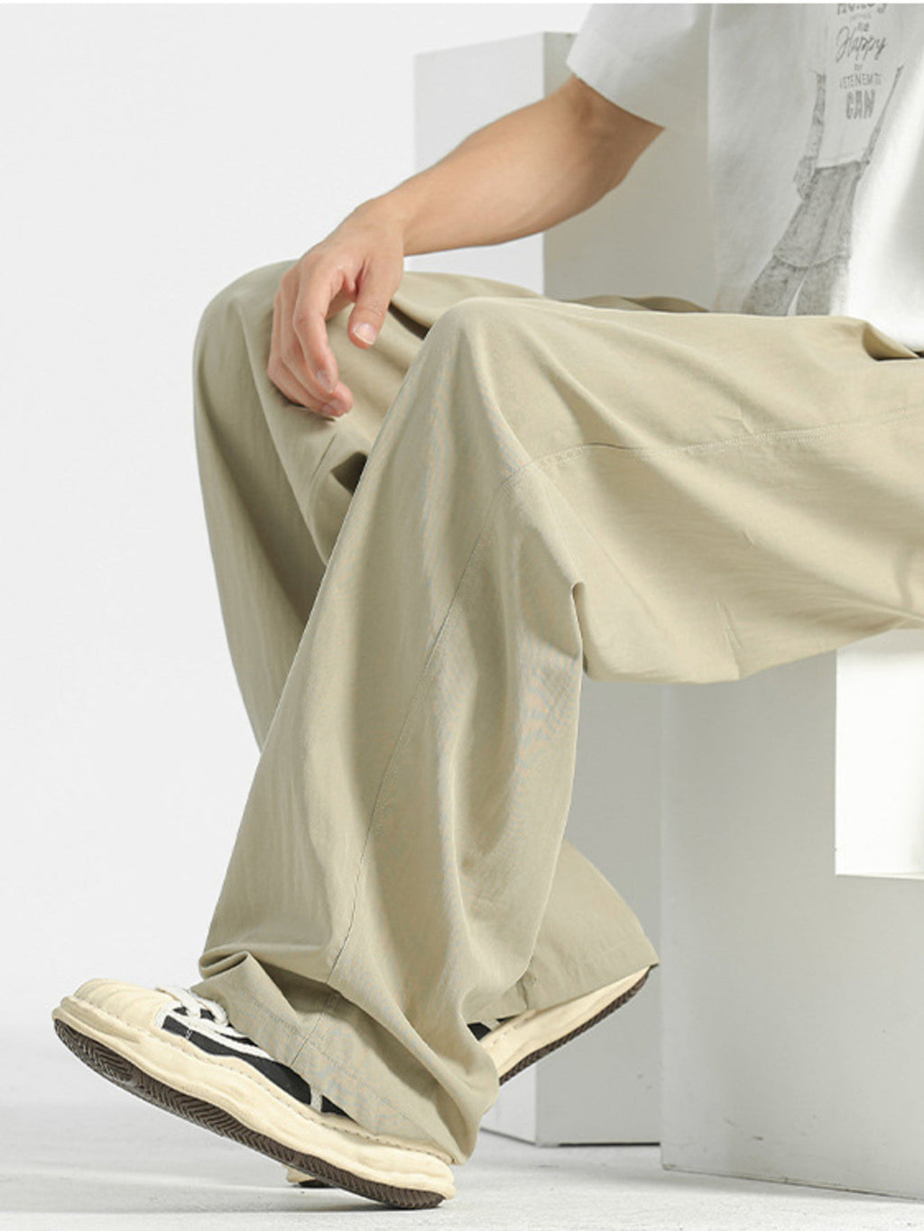 Men's Plus Size Loose Fit Drawstring Casual Pants