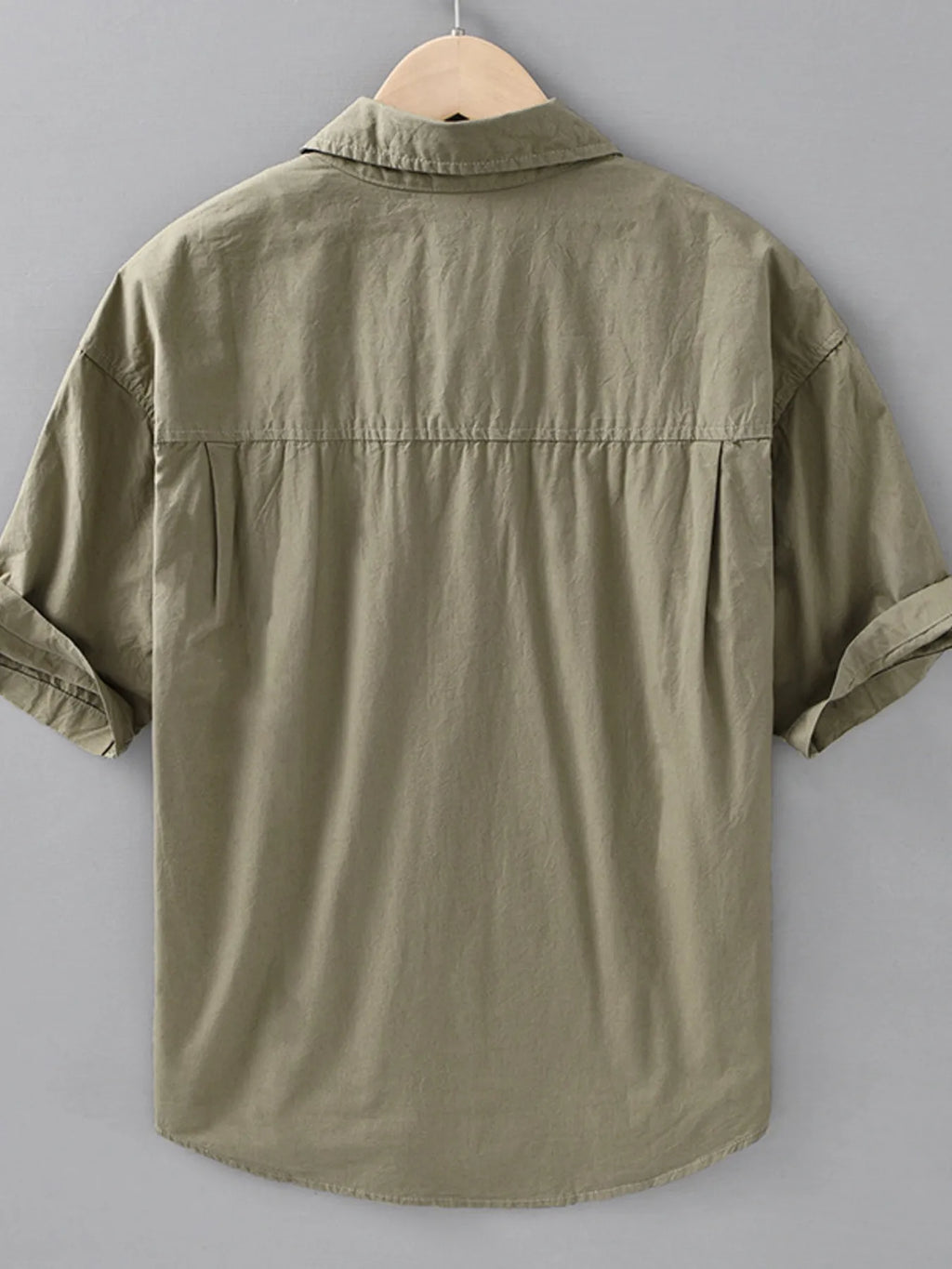 Men's Plus Size Casual Short Sleeve Button-Down Shirt
