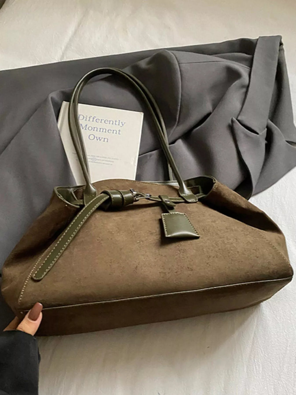 Lightweight Suede Shoulder Bag