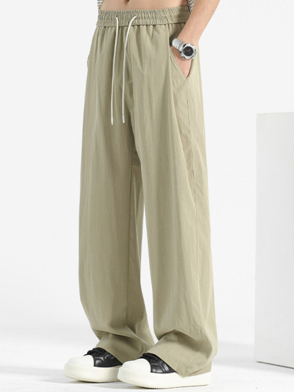 Men's Plus Size Loose Fit Drawstring Casual Pants