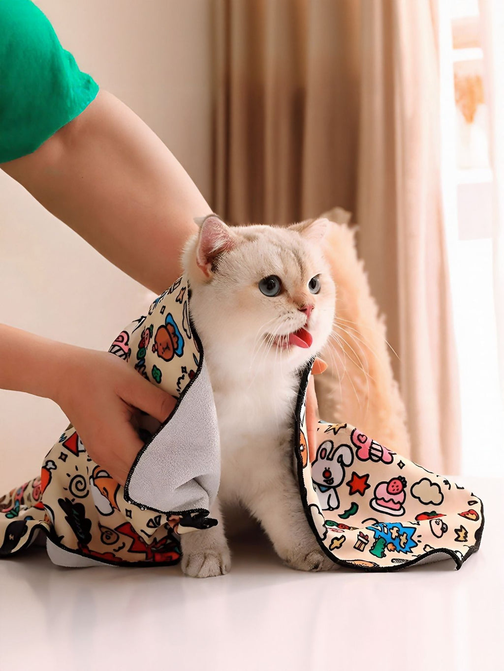 Super Absorbent Cartoon Pet Bath Towel