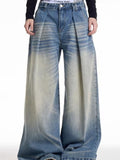 Men's Full Size Wide Leg Wash Jeans Plus Size