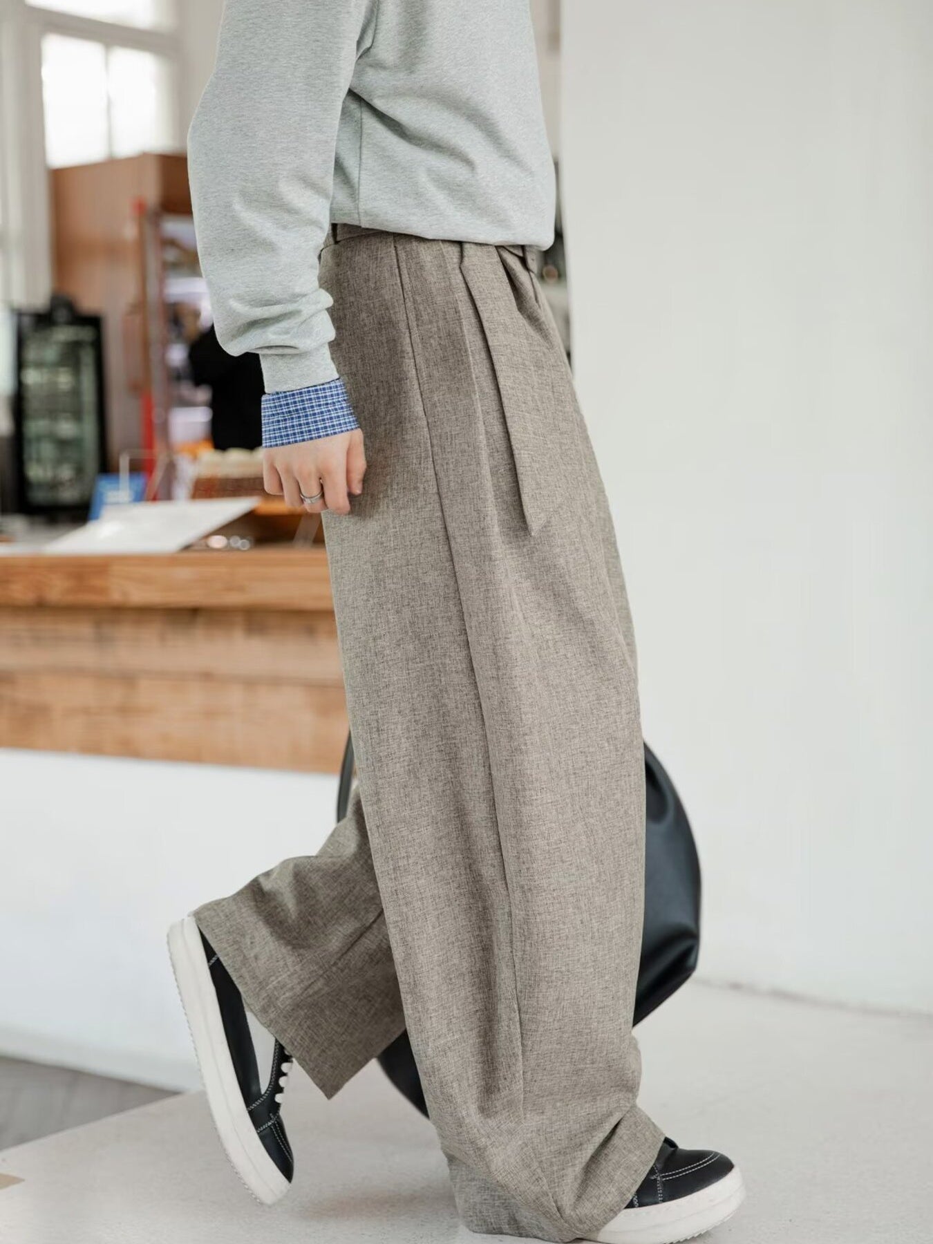 Men's Plus Size Wide Leg Pants