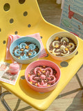 Flower-Shaped Slow Feeder Pet Bowl
