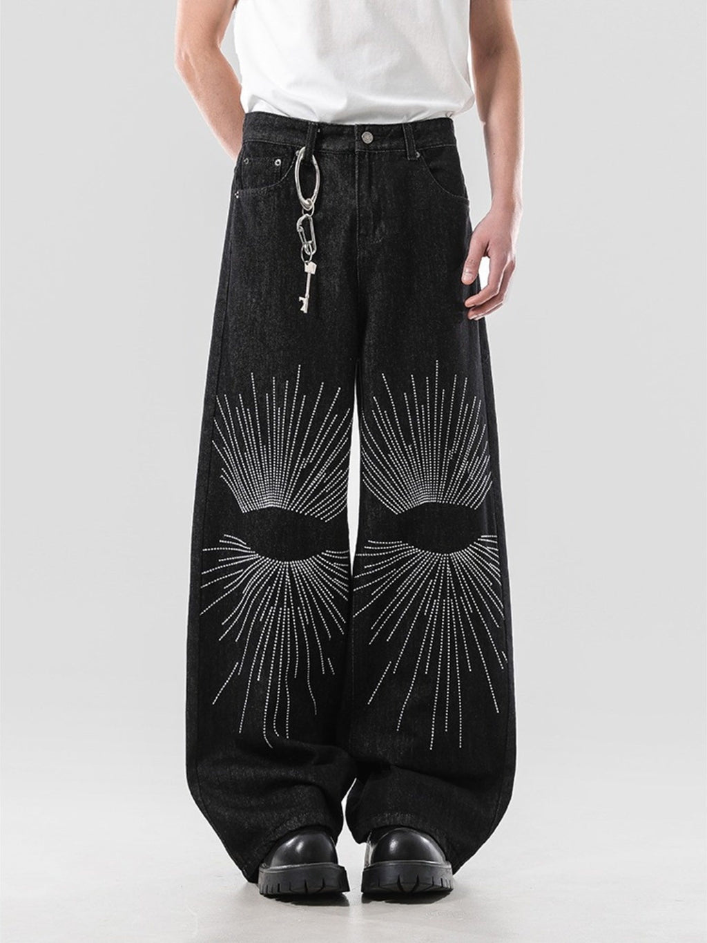 Men's Full Size Wide Leg Jeans Plus Size