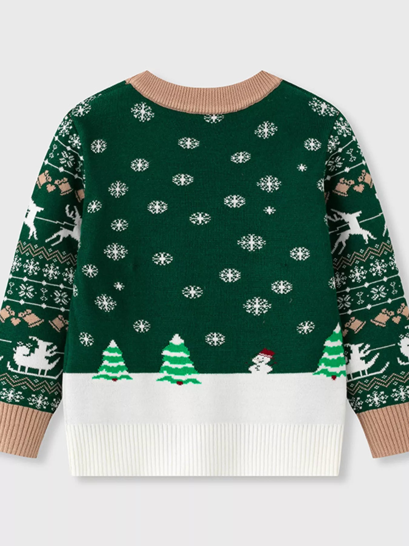 Children's Christmas Tree Round Neck Sweater