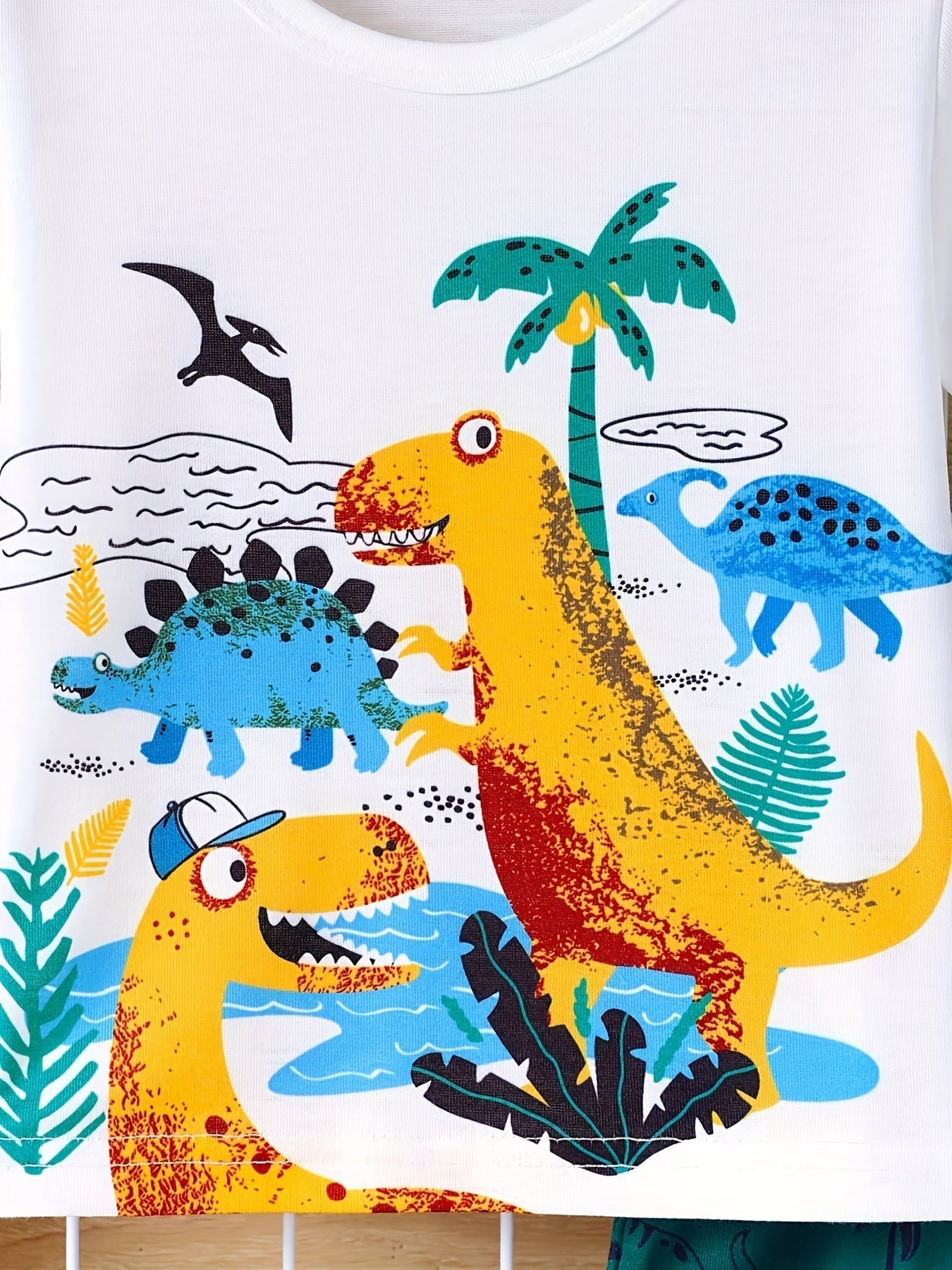 Children's Dinosaur Short Sleeve Tee and Shorts Set