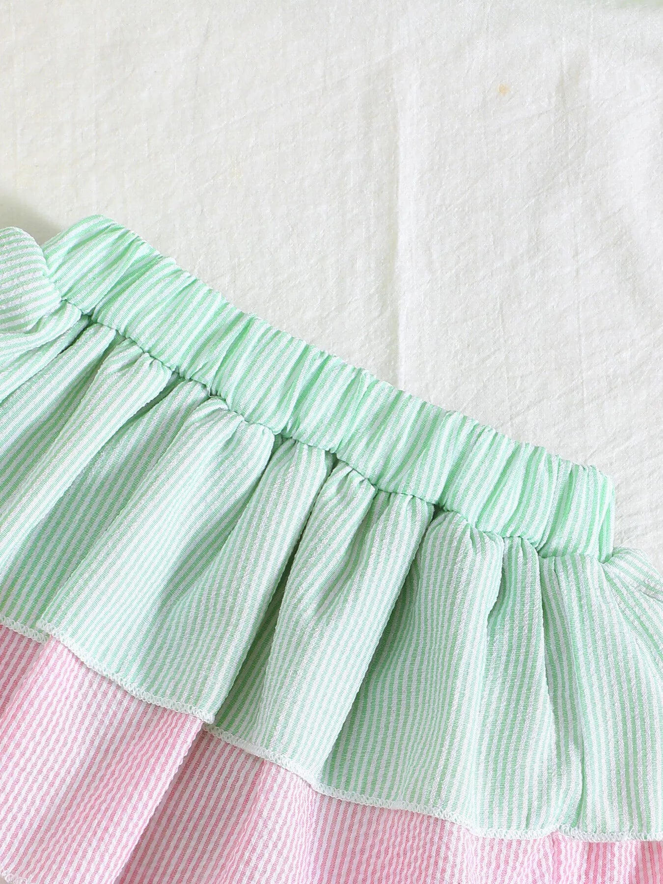Children's Tie Strap Top & Layered Skirt Set