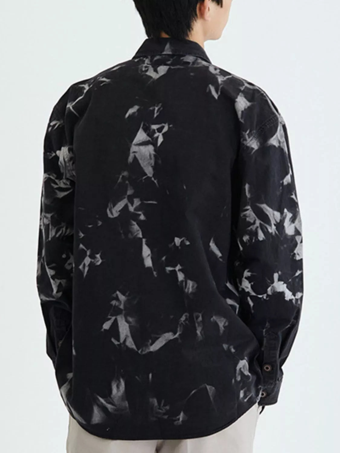 Men's Plus Size Printed Button Up Shirt
