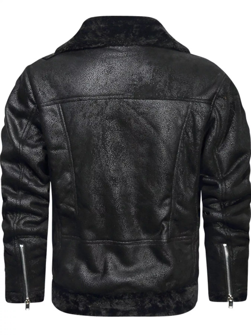 Men's Plus Size Zip Up Fuzzy Outerwear
