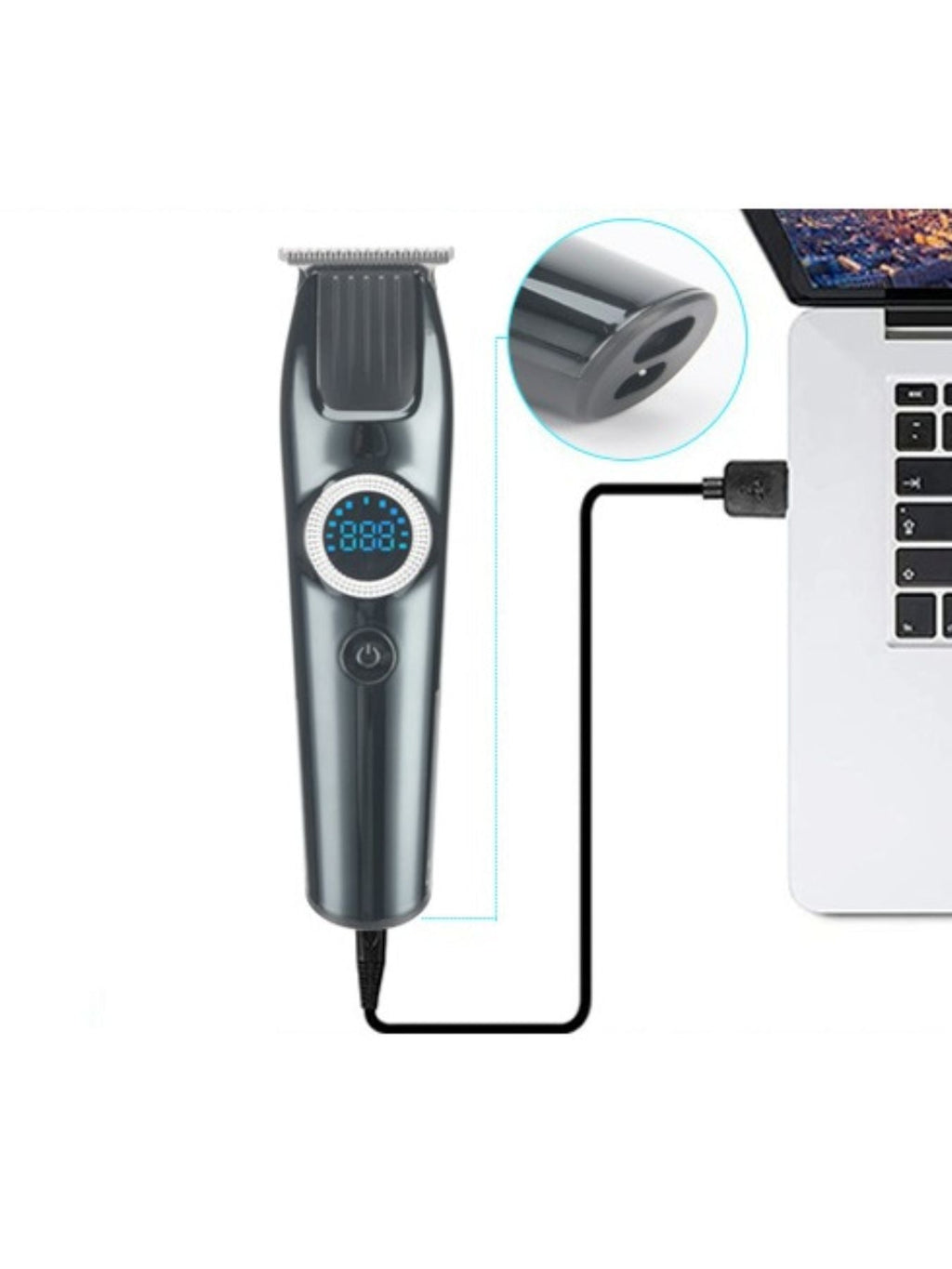 Cordless Hair Clipper with LED Display