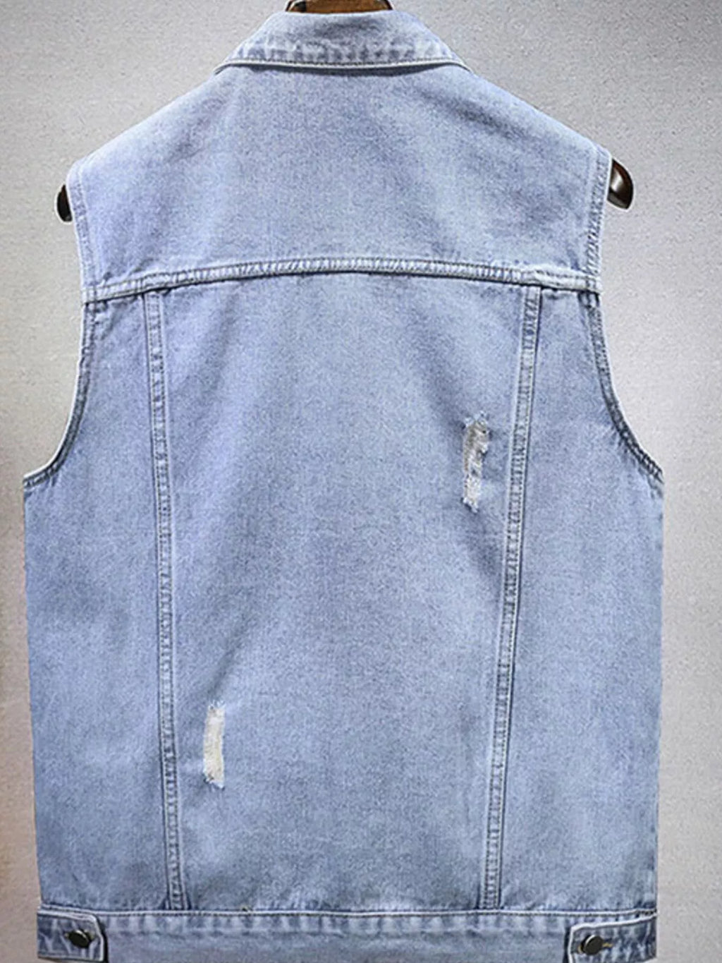Men's Plus Size Casual Denim Sleeveless Vest