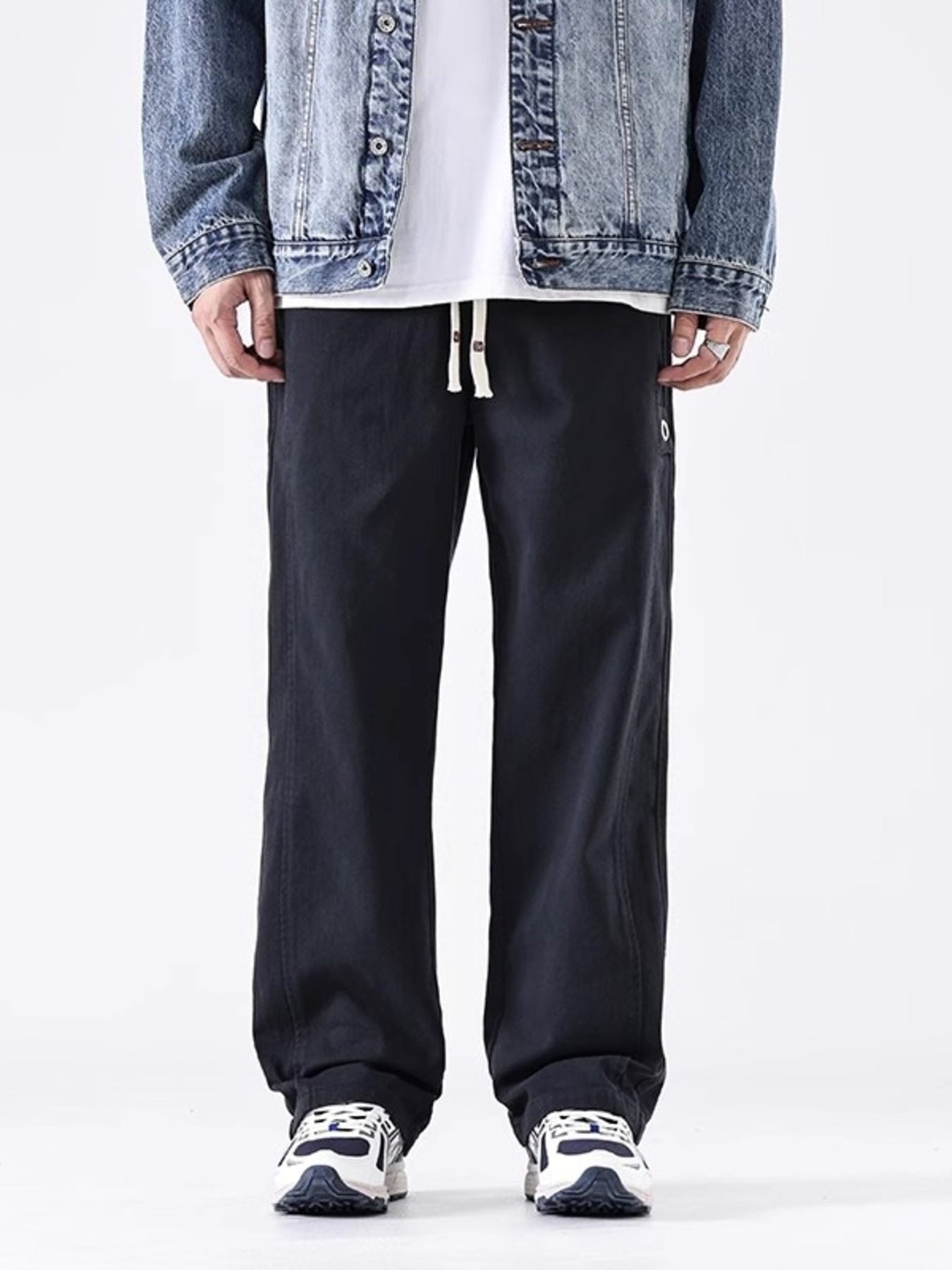 Men's Plus Size Loose Fit Drawstring Casual Pants
