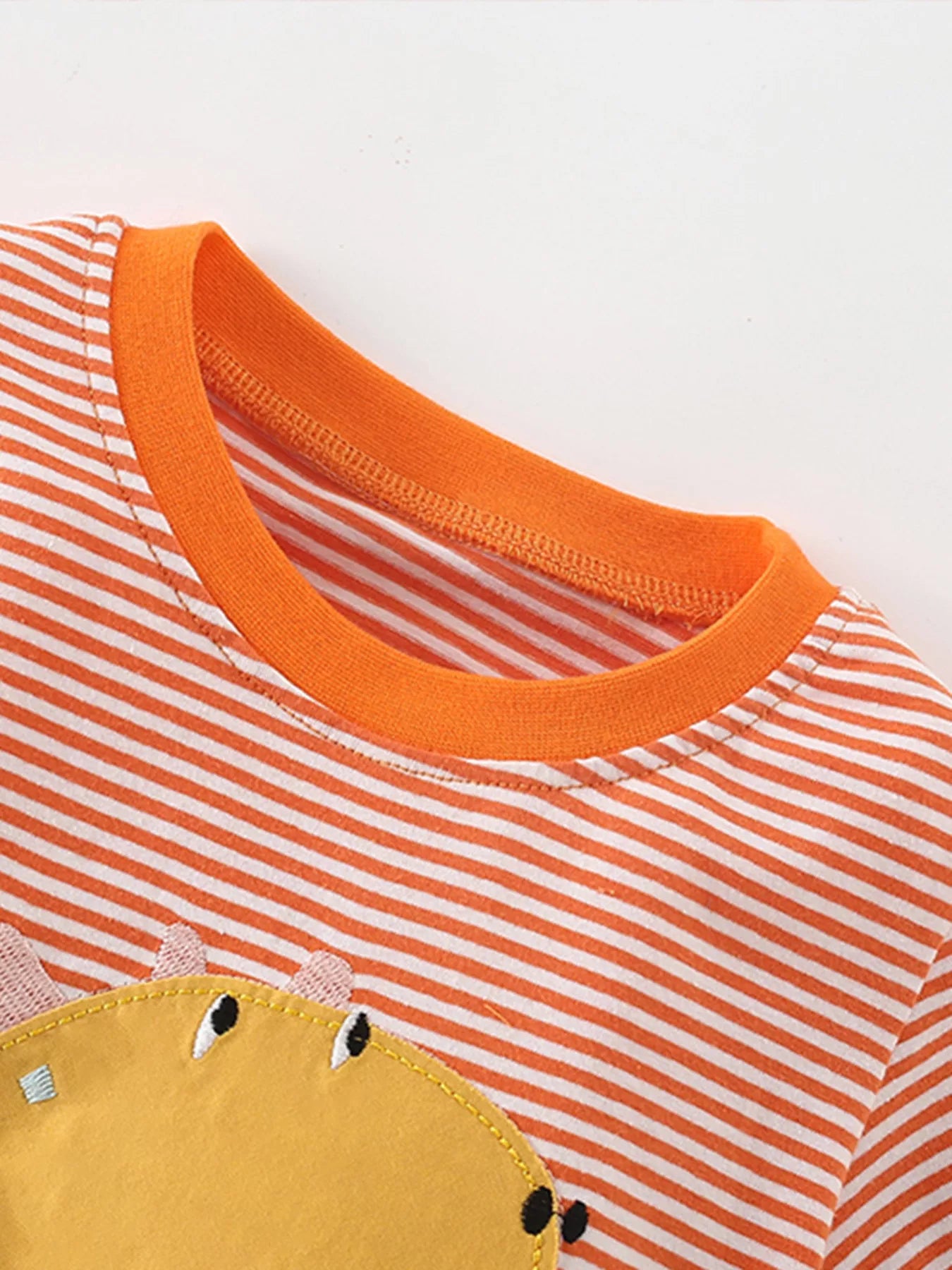Children's Dinosaur Applique Striped T-Shirt