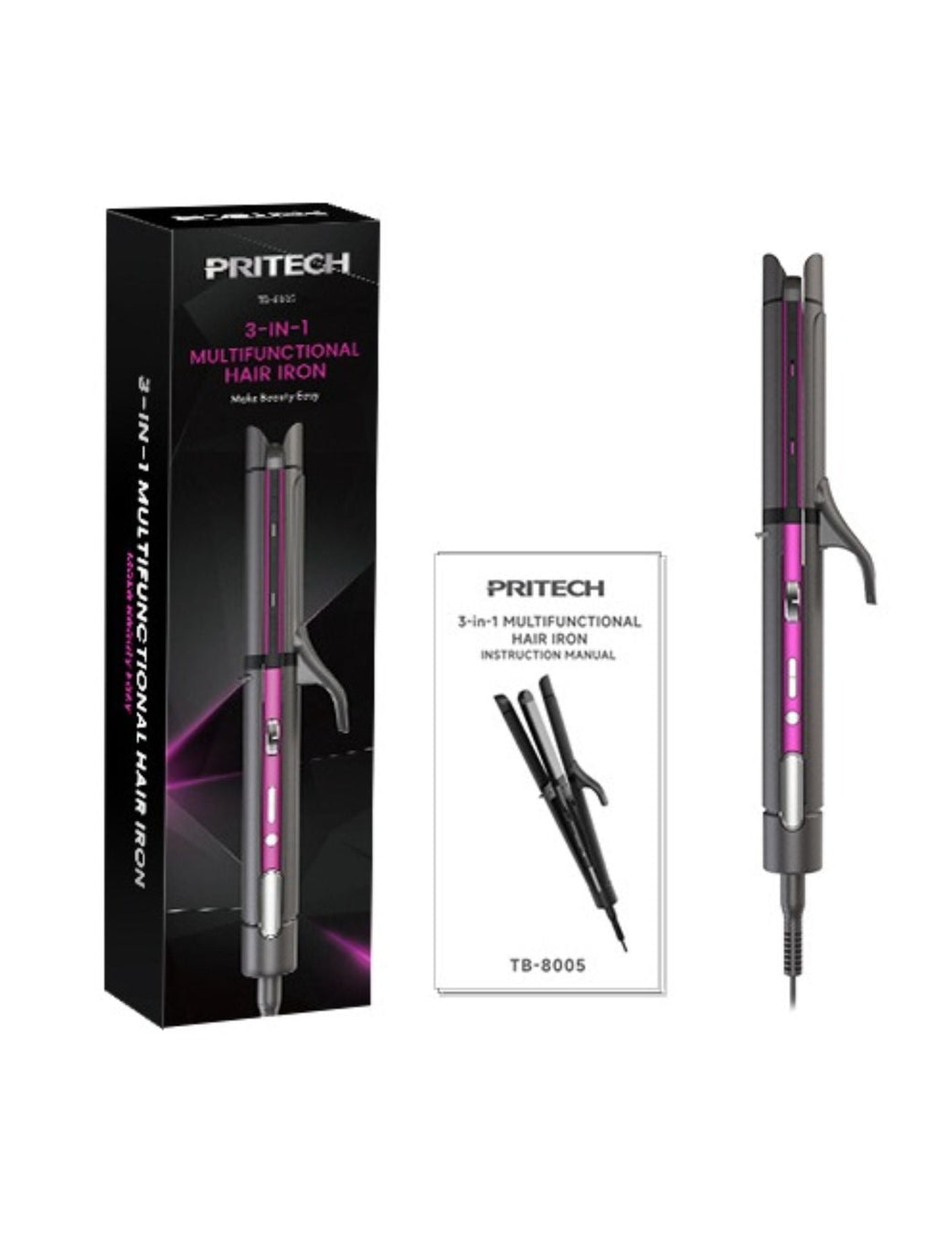 Adjustable Temperature Hair Straightener & Curler