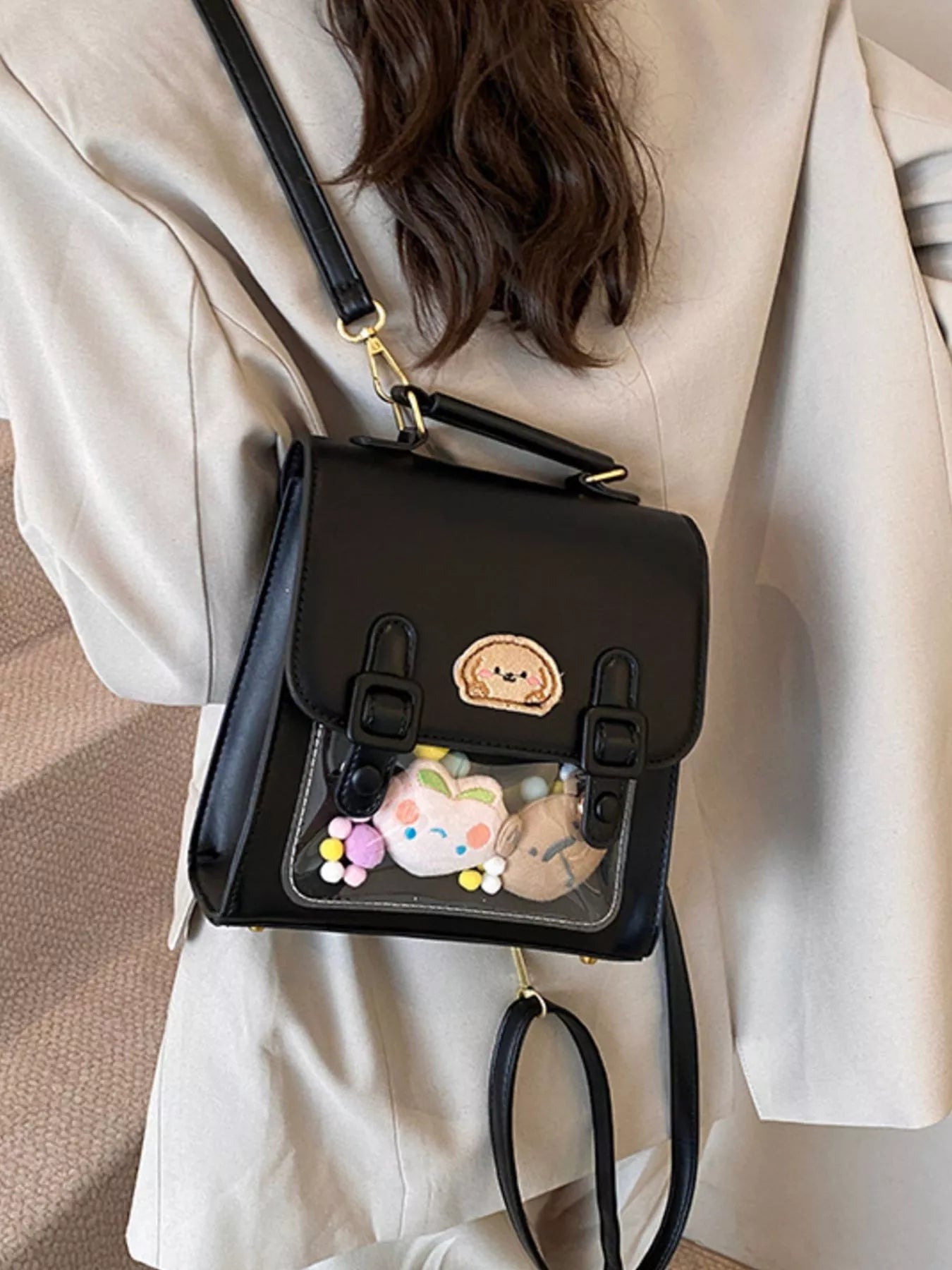 Cartoon Patch Decor Backpack Bag