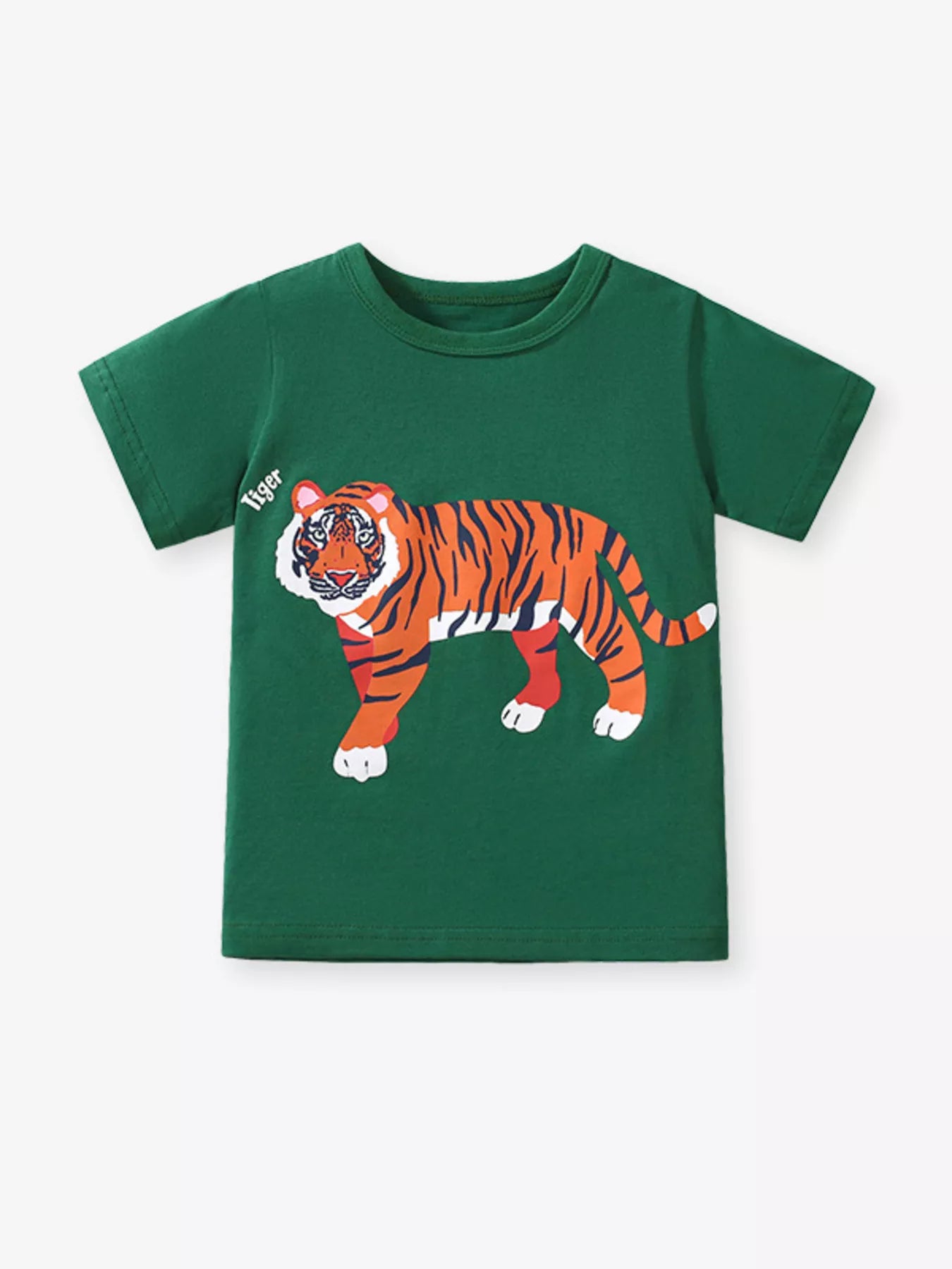 Children's Tiger Graphic Crew Neck T-Shirt