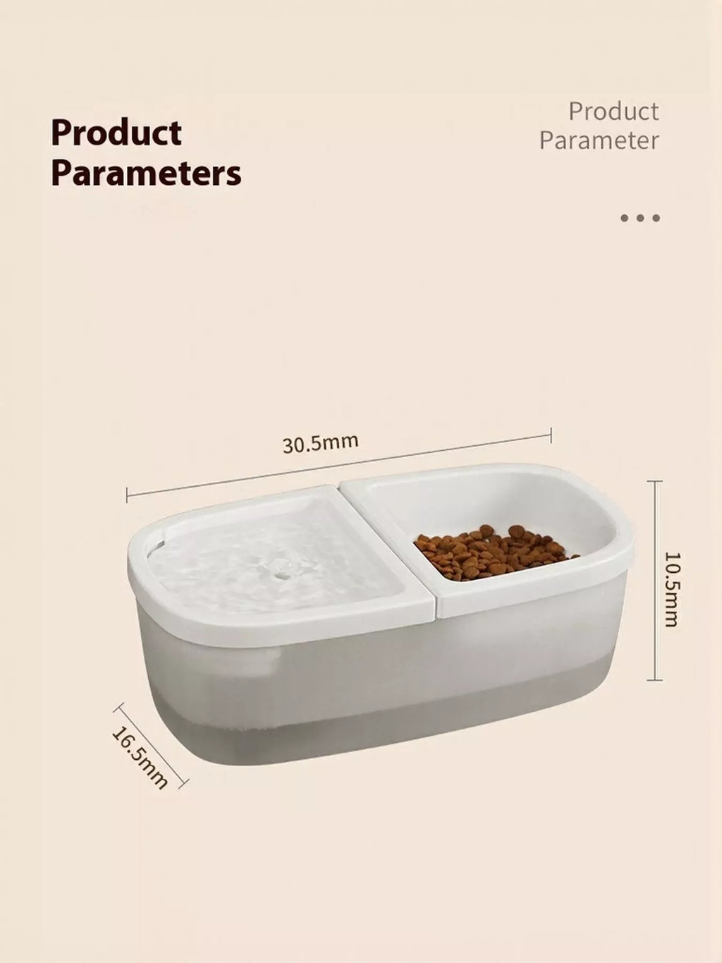 2-in-1 Automatic Water Dispenser & Food Bowl Pet Bowl