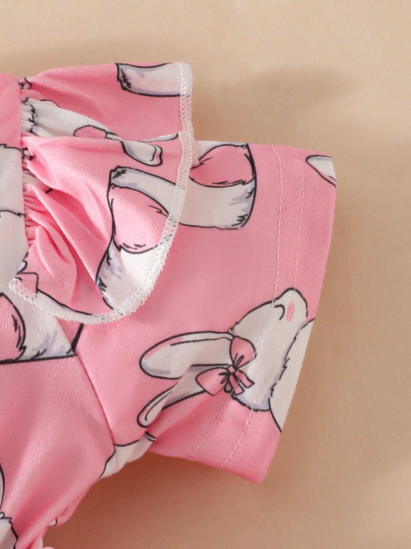 Children's Bunny Applique Bodysuit Dress & Headband Set