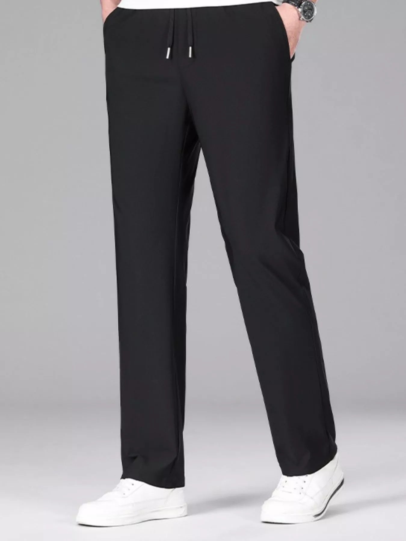 Men's Plus Size Lightweight Drawstring Casual Pants
