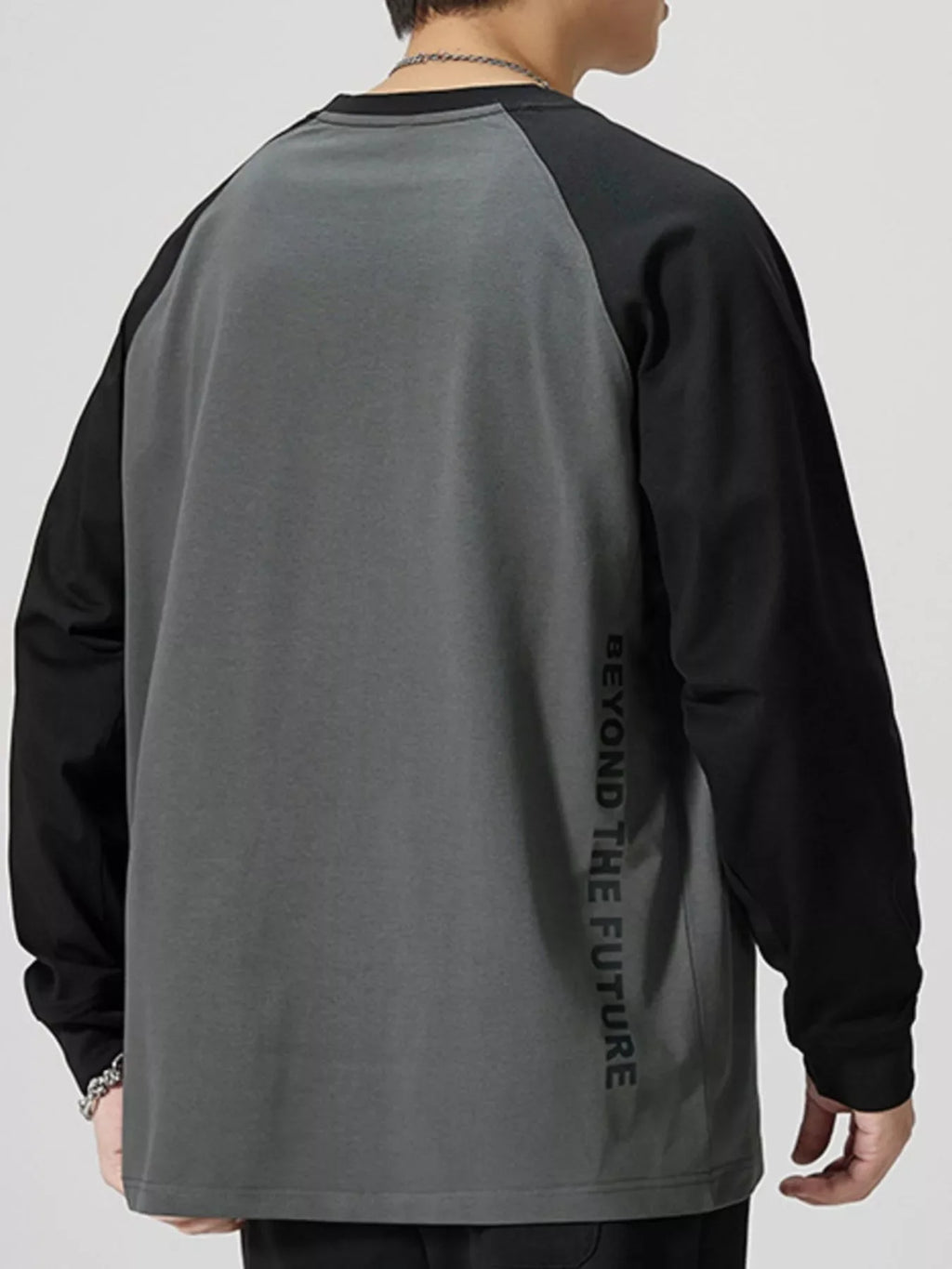 Men's Plus Size Round Neck Raglan Sleeve T-Shirt
