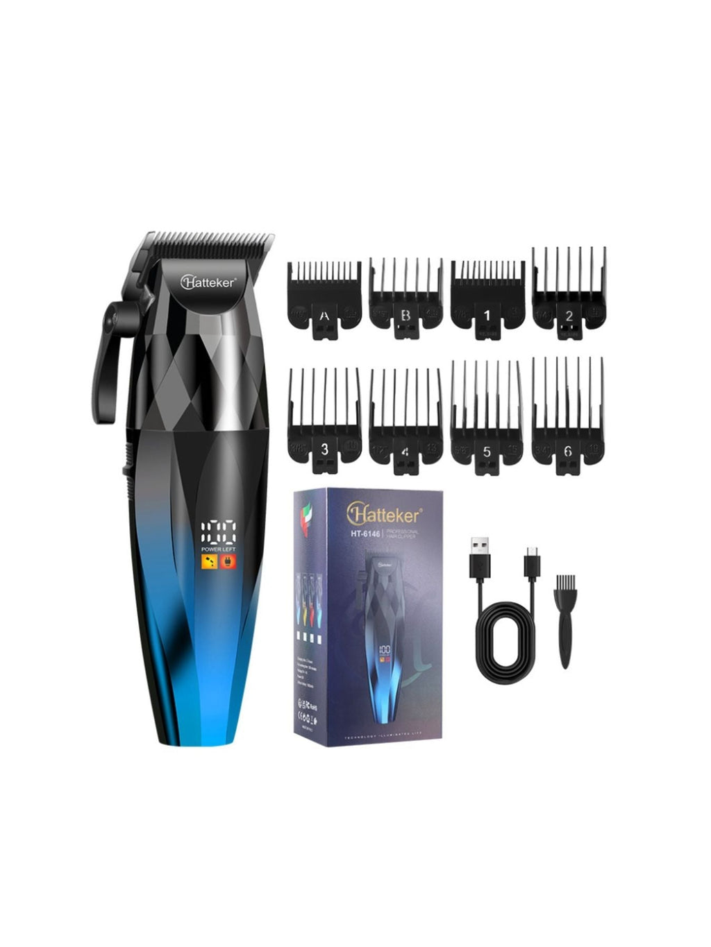 Cordless Hair Clipper with LED Display