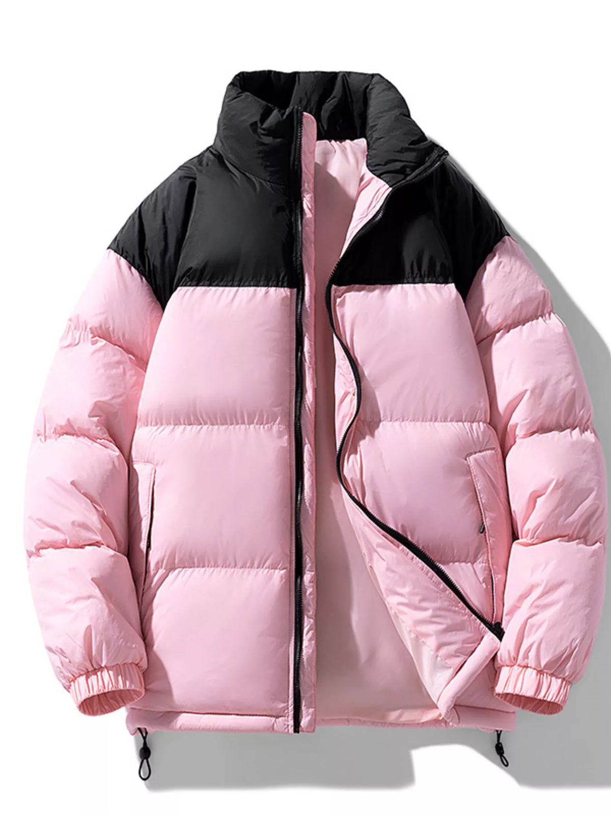 Men's Full Size Padded Zip Up Puffer Jacket Plus Size