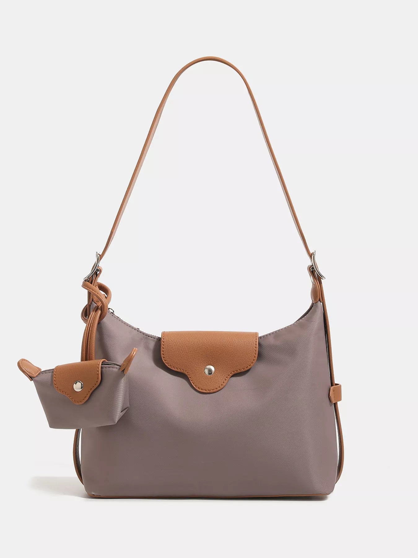 Nylon Hobo Shoulder Bag with Coin Purse