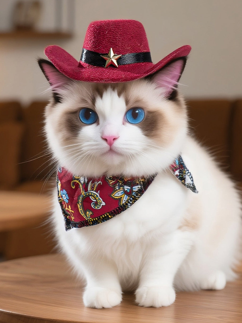 Paisley Print Pet Scarf & Hat