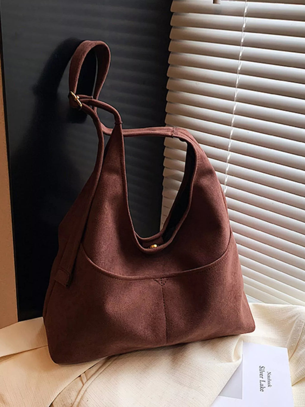 Minimalist Suede Shoulder Bag