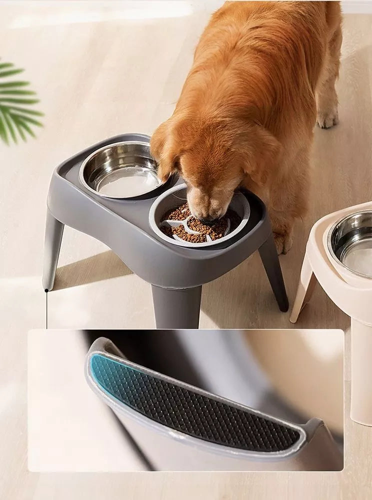 Double Pet Bowls with Stand