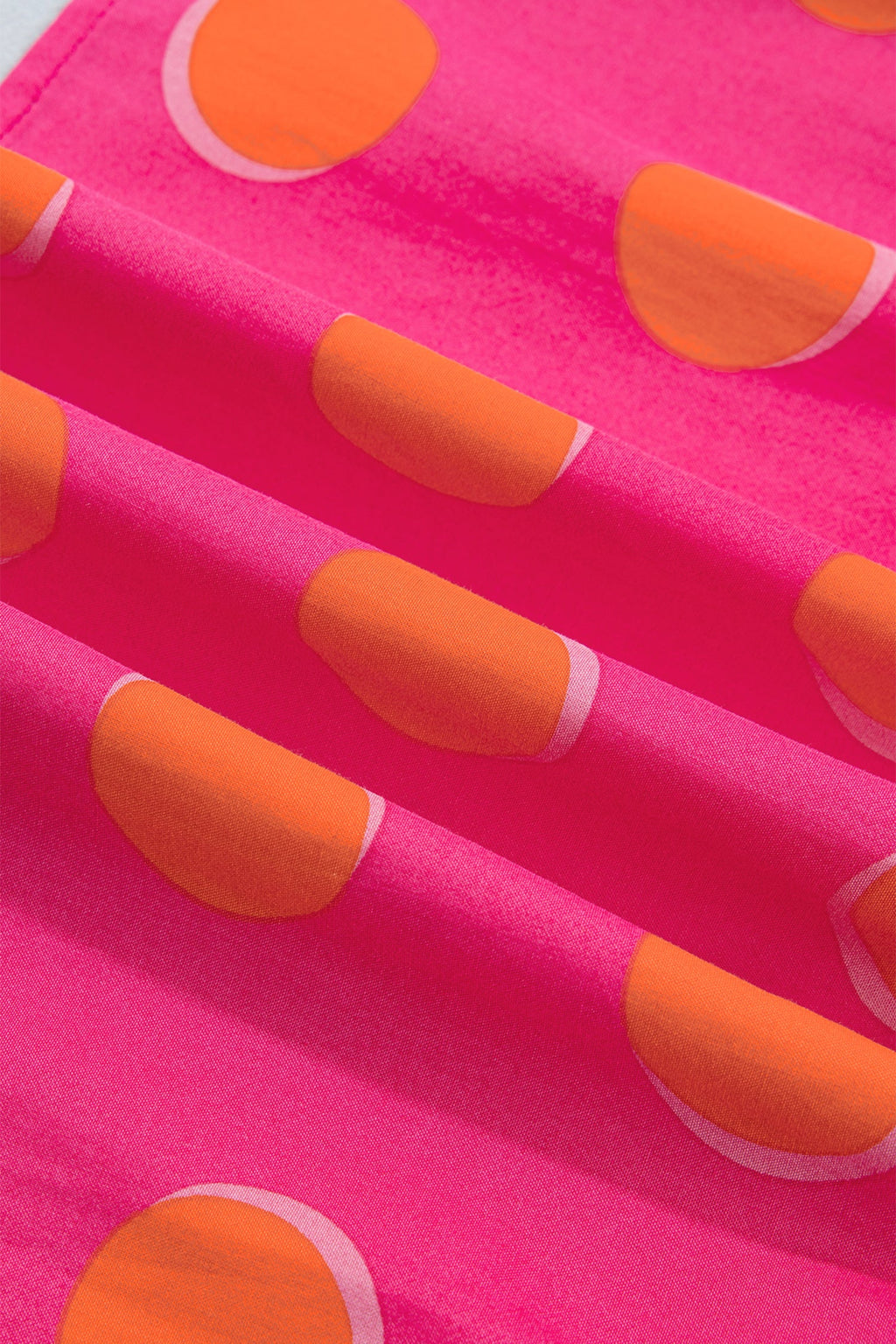 Rose Double Polka Dot V Neck Ruffled Short Sleeve Dress