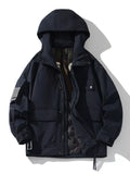 Men's Plus Size Zip Up Hooded Jacket