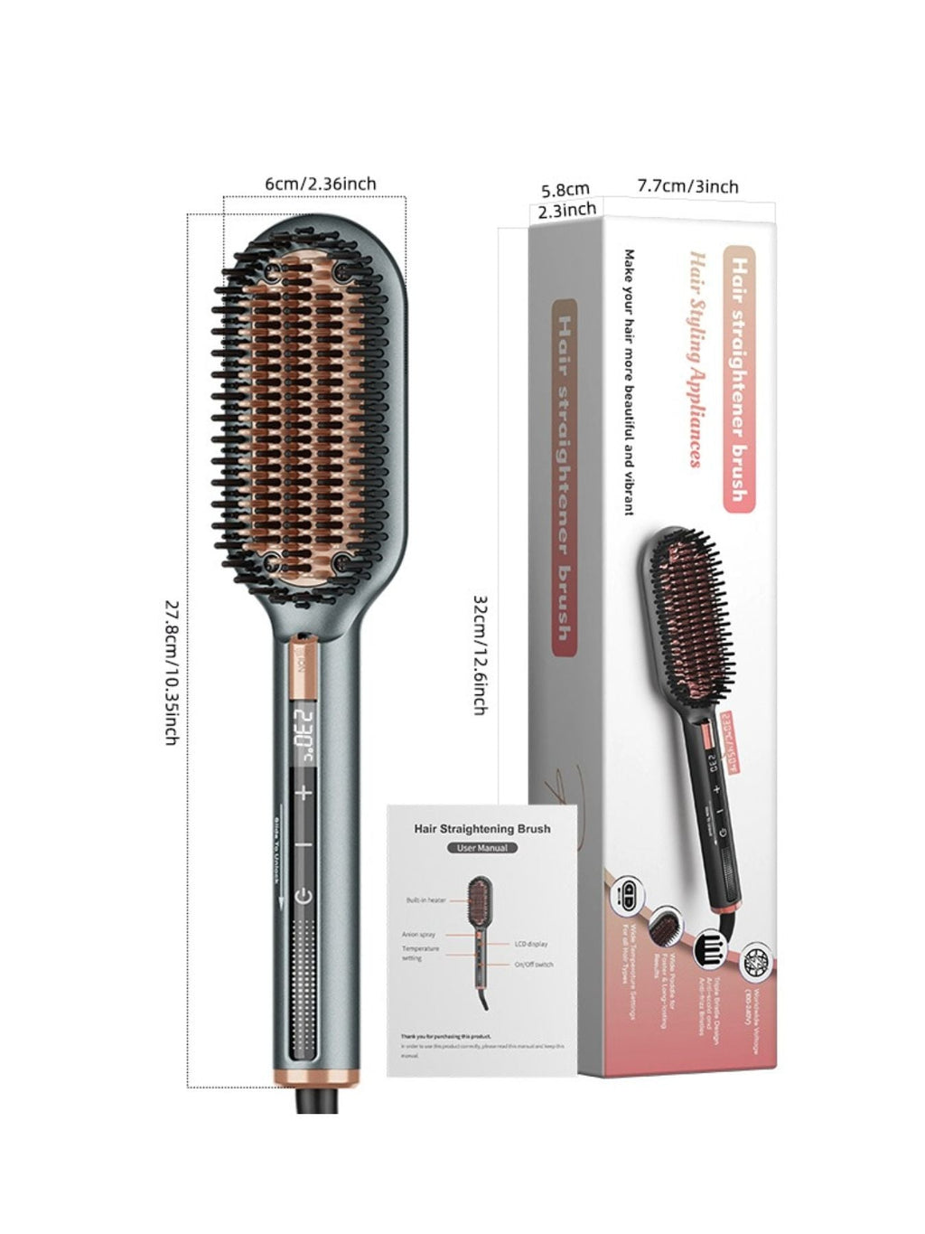Fast Heating Hair Straightening Comb