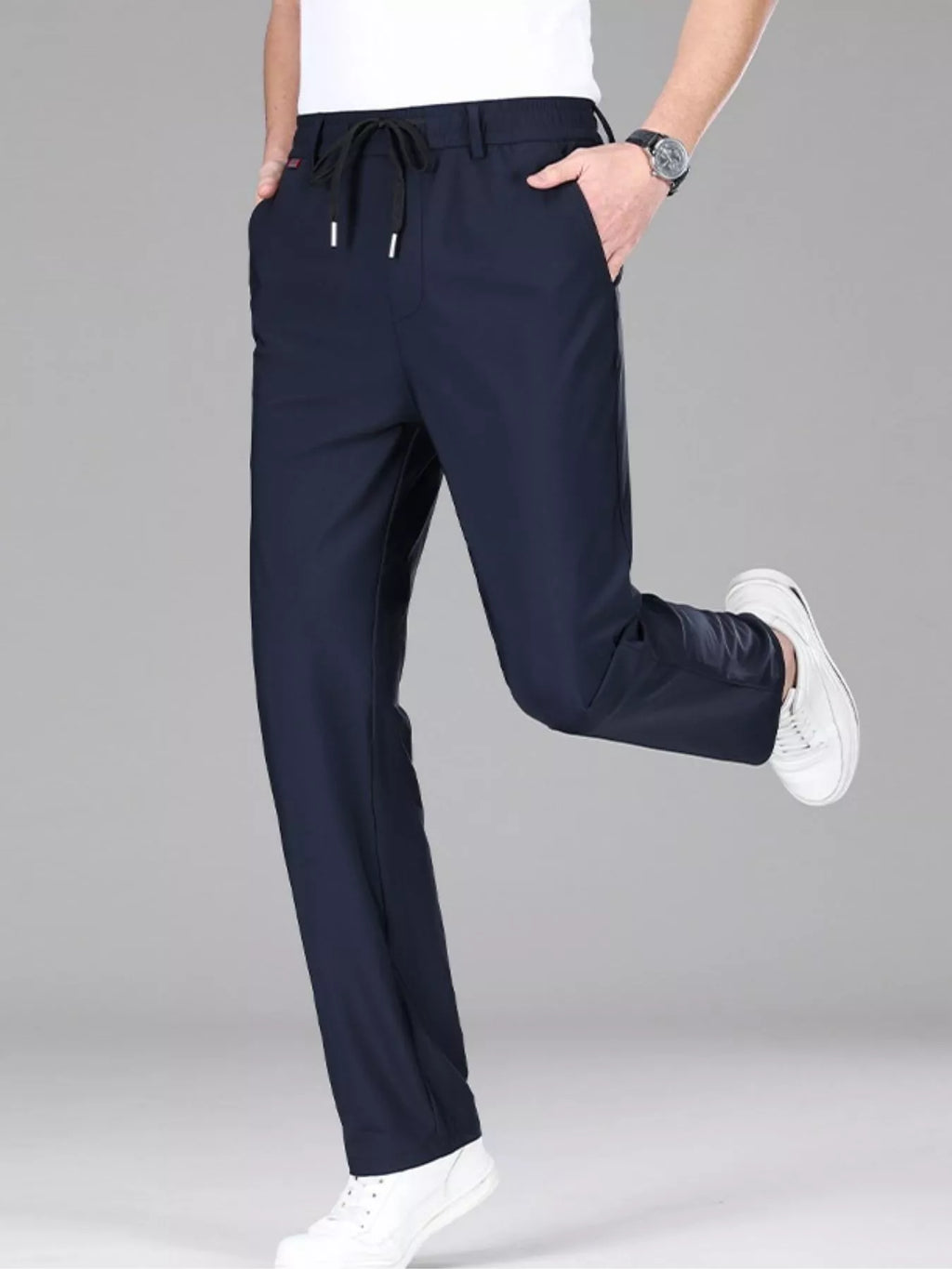 Men's Plus Size Lightweight Drawstring Casual Pants