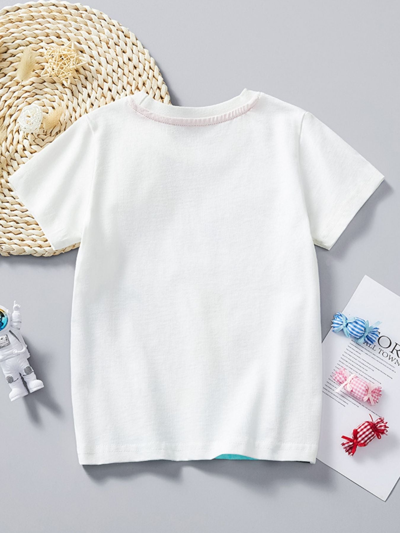 Children's Animal Print Round Neck T-Shirt