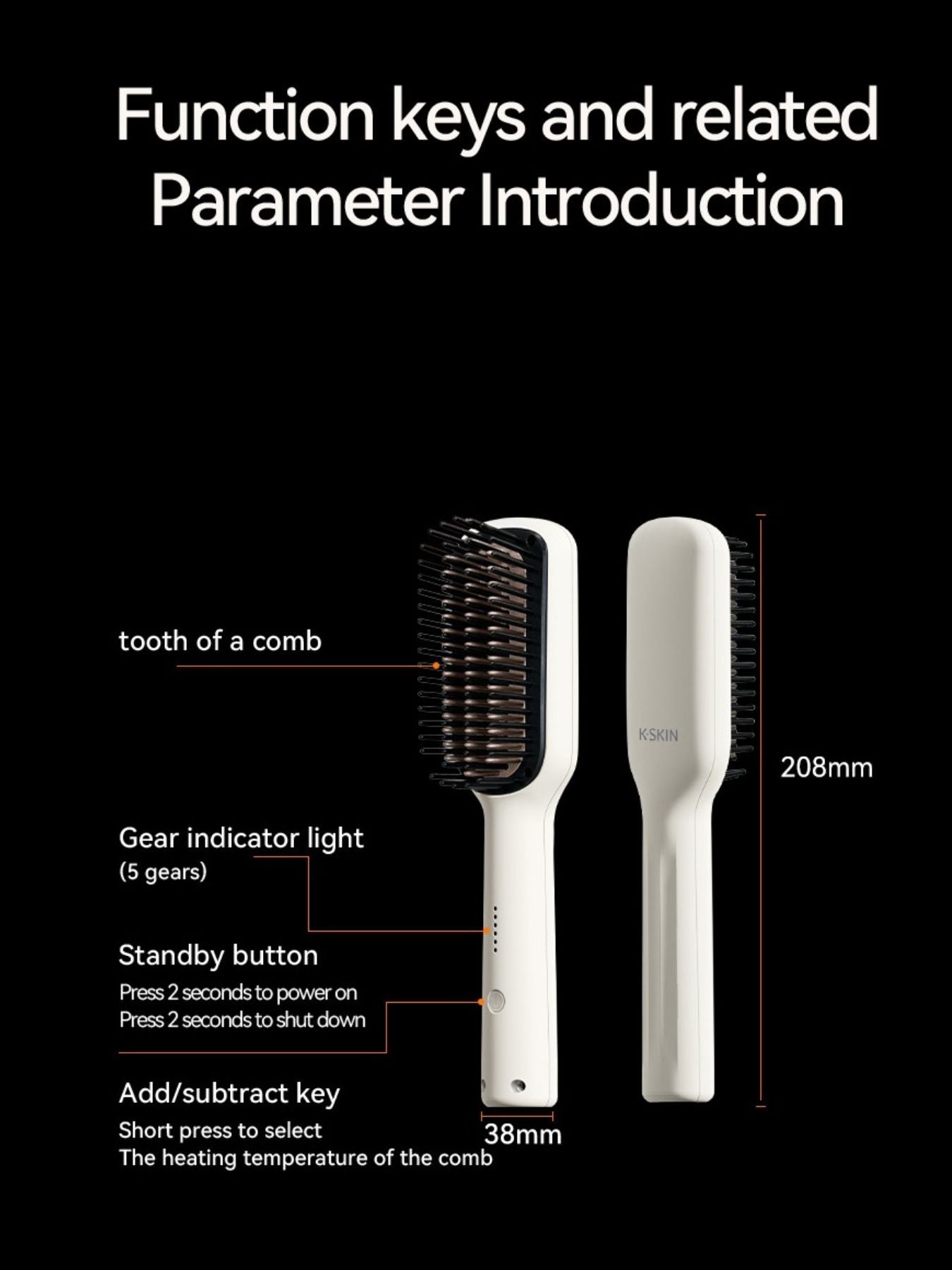 Anti-Scald Hair Straightening Comb