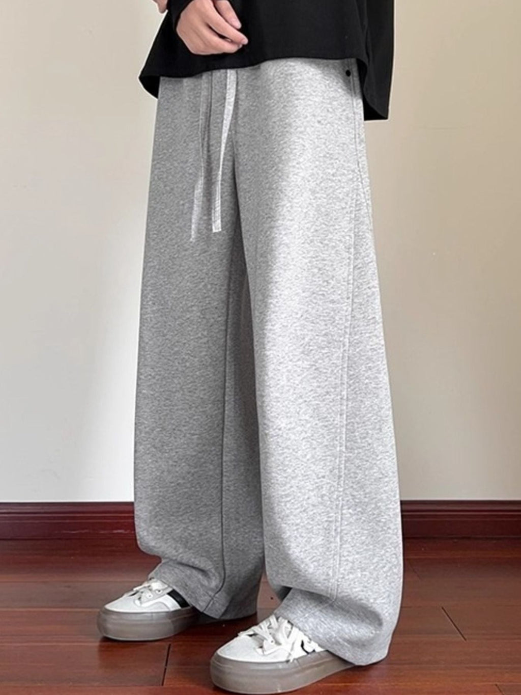 Men's Plus Size Drawstring Wide Leg Pants