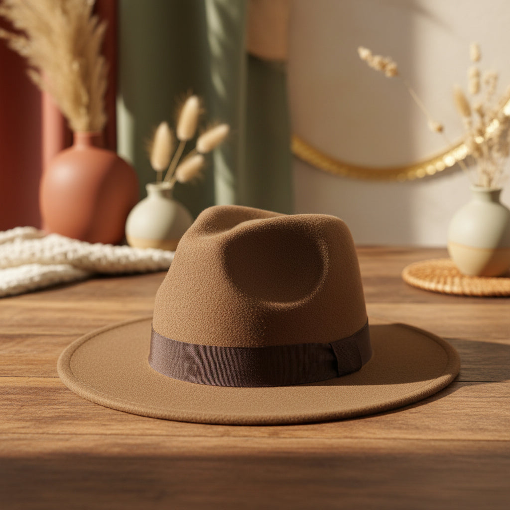 Wide Brim Bell Crown Wool Hat – Unisex Sun & Warmth Hat