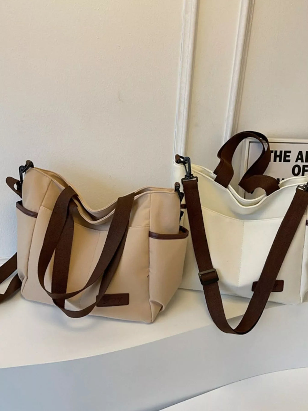 Canvas Shoulder Bag with Adjustable Strap