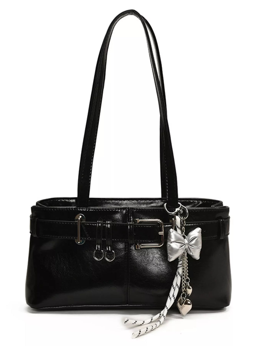 Buckle Decor Shoulder Bag